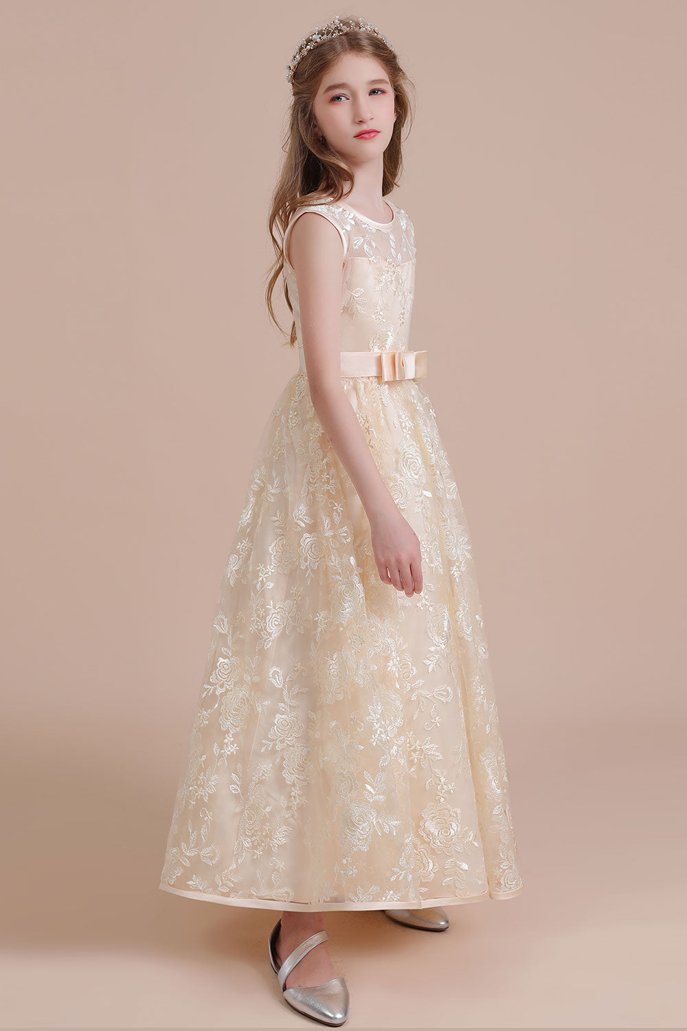 Chicloth A-Line Amazing Lace Tulle Flower Girl Dress Online