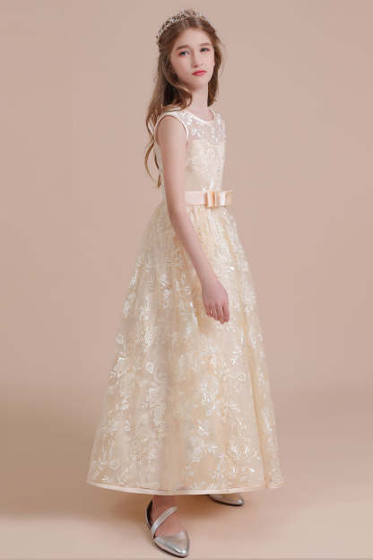 Chicloth A-Line Amazing Lace Tulle Flower Girl Dress Online