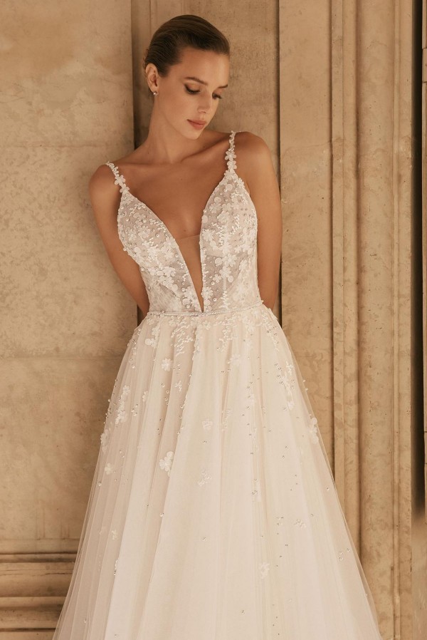 Sexy Wedding Dresses V Neck | Wedding dresses A line