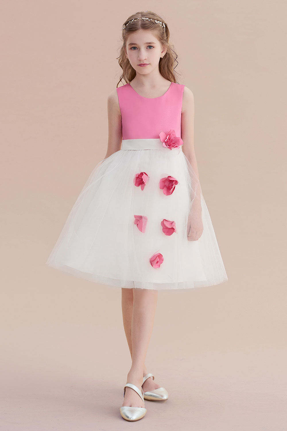 Chicloth A-Line Affordable Tulle Flower Girl Dress Online