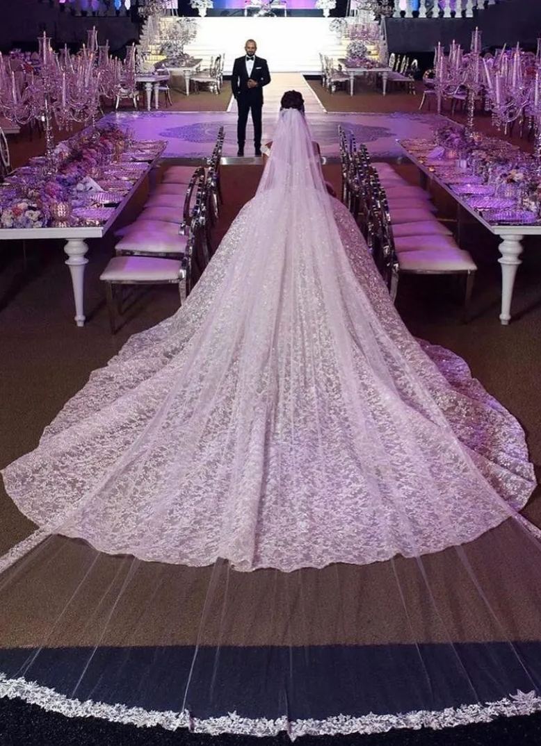 Chicloth Of-the-Shoulder Wedding Dress Ball Gown With Lace Appliques