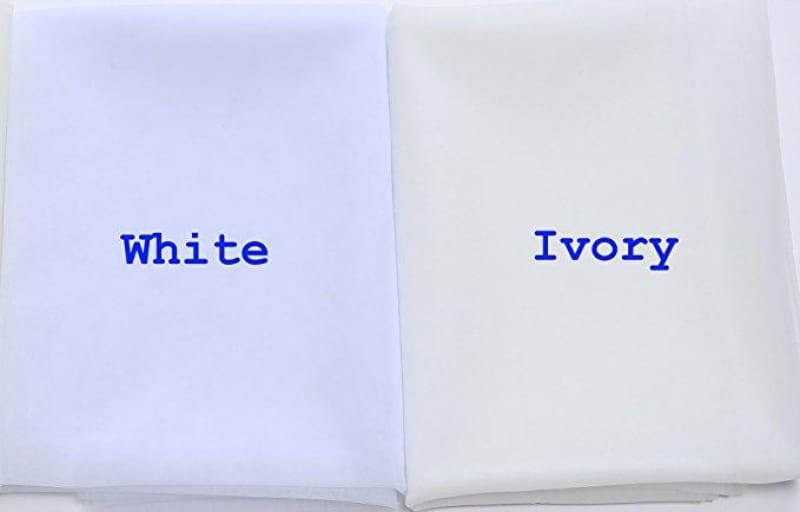 Lace Edge Ivory Appliques One Layer Wedding Veils | Bridelily - WHITE / 300cm - wedding veils