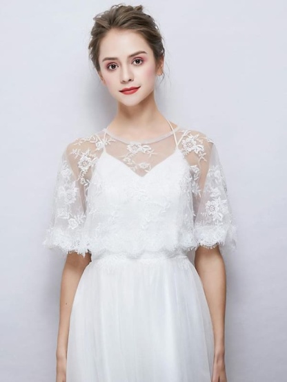 New Embroidered Lace Summer Cape Wedding Wraps | Bridelily - wedding wraps