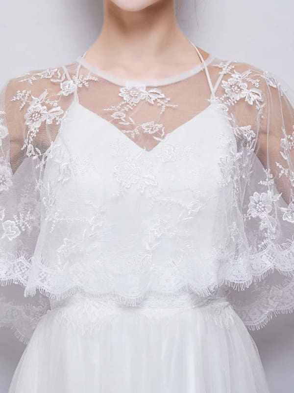 New Embroidered Lace Summer Cape Wedding Wraps | Bridelily - wedding wraps