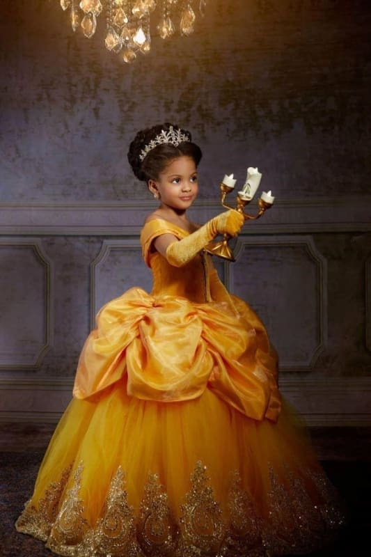 Off-the-Shoulder Ruffle Ball Gown A Line Party Dress Floor Length Birthday Dress for Girls - Flower Girl Dress