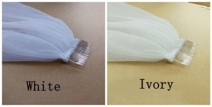 One-Layer 3m Tluue Lace Yard Wedding Veils | Bridelily - WHITE / 300cm - wedding veils