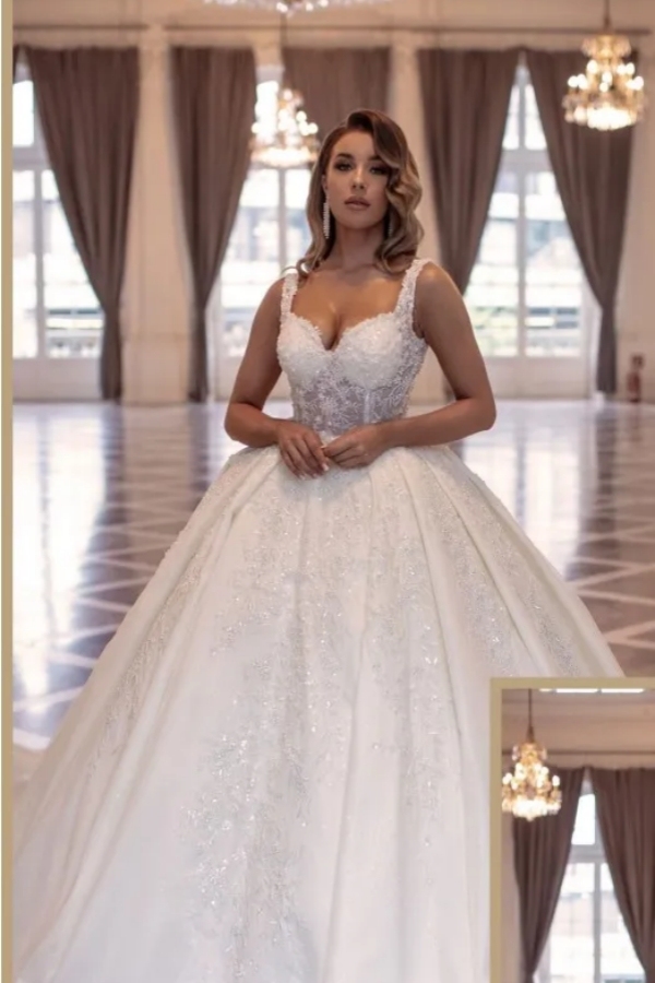 Elegant Princess Wedding Dresses Affordable| Wedding dresses with lace