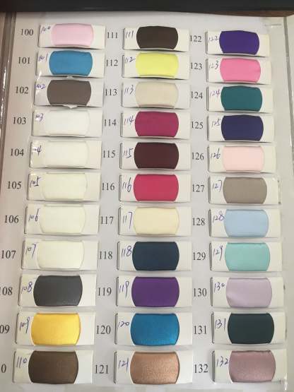 Chicloth Satin Swatch with 141 Colors
