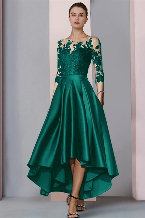 Short Black Mother of the Bride Dress with Sleeves