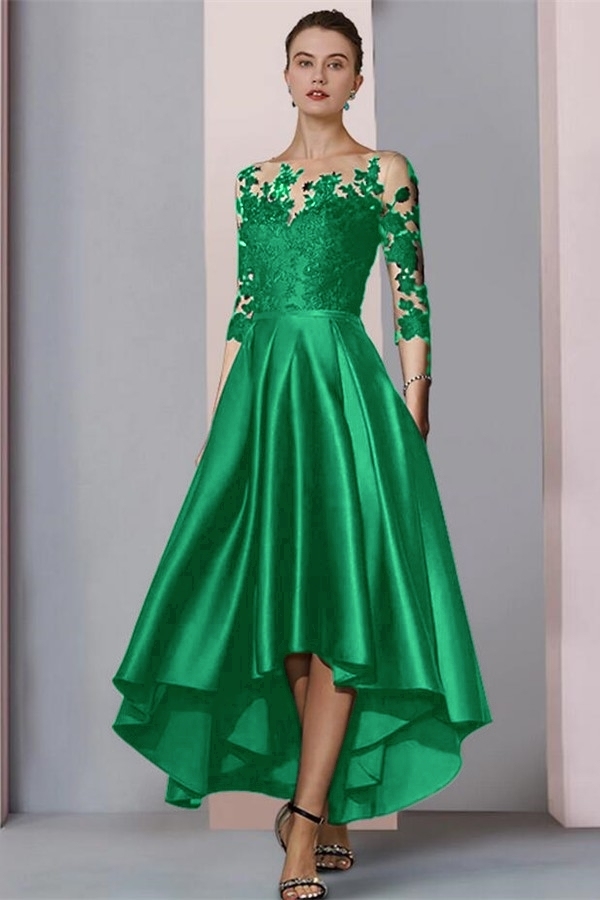 Short Black Mother of the Bride Dress with Sleeves