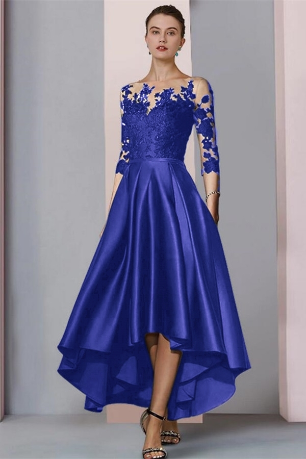 Short Black Mother of the Bride Dress with Sleeves