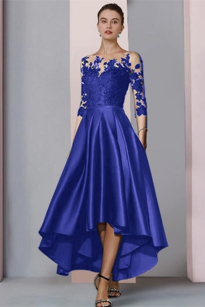 Short Black Mother of the Bride Dress with Sleeves