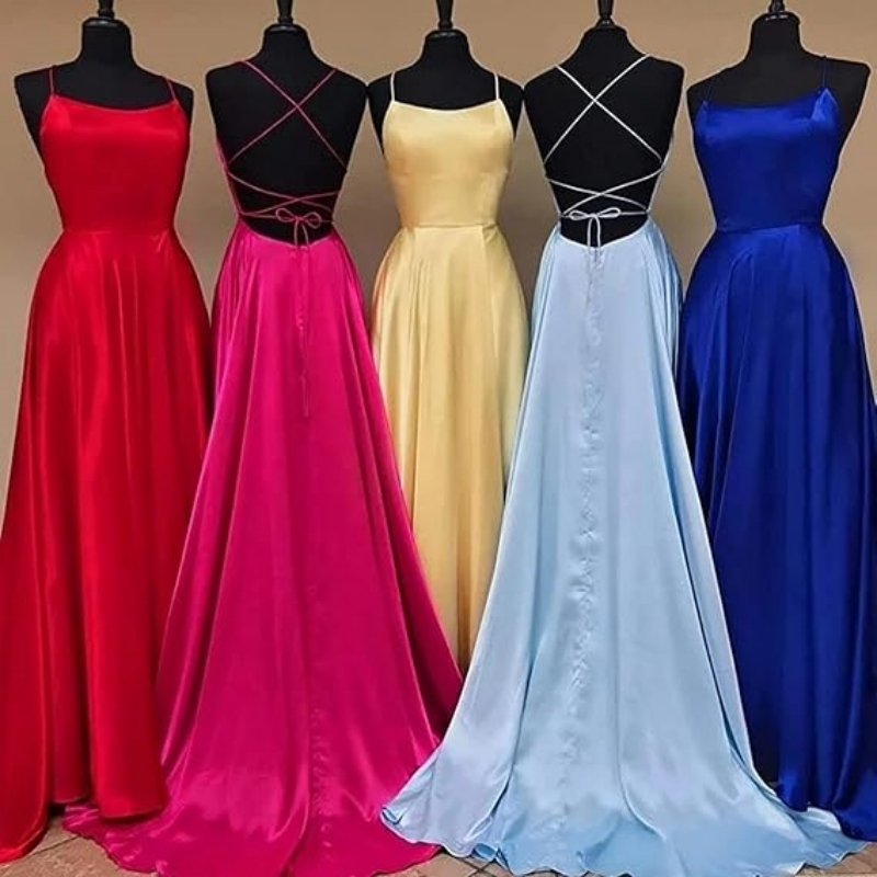 Chicloth Lilac Spaghetti-Straps Prom Dress A-Line Sleeveless