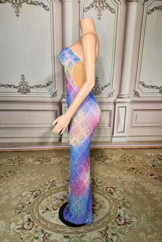 Strapless Sweetheart Rhinestone Sheath Prom Dress