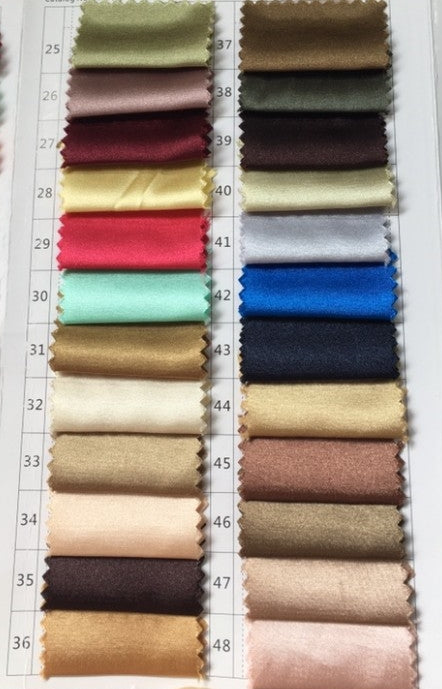 Chicloth Stretch Satin Swatch with 68 Colors