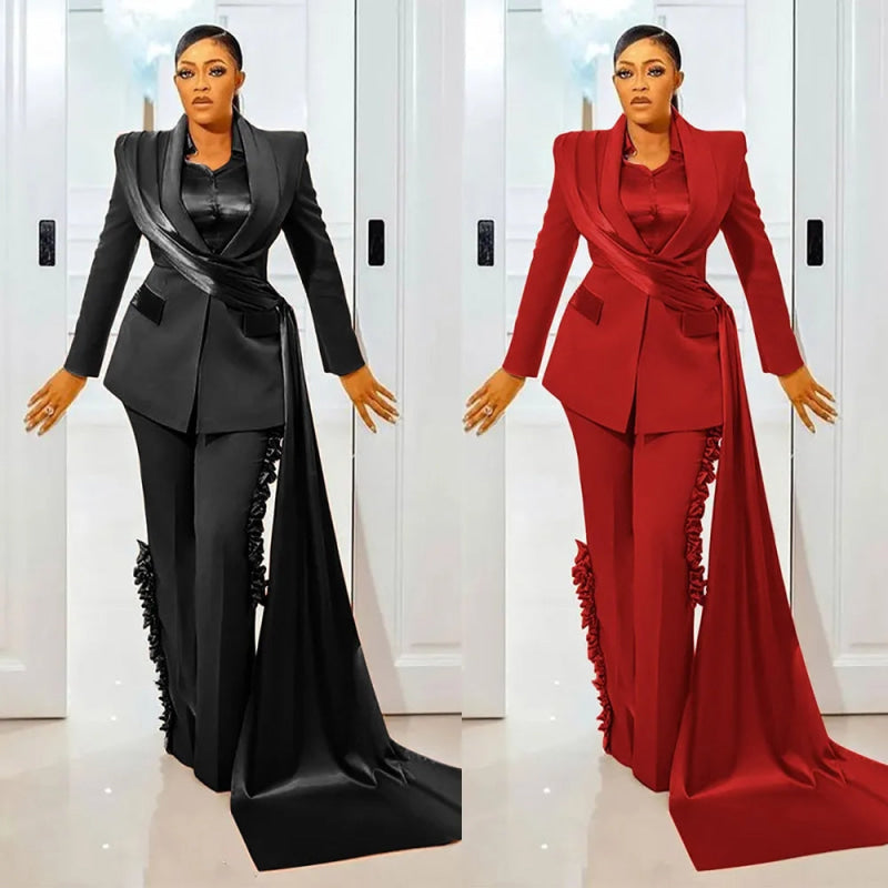 Women Suits Satin Women Outfits- Bridelily