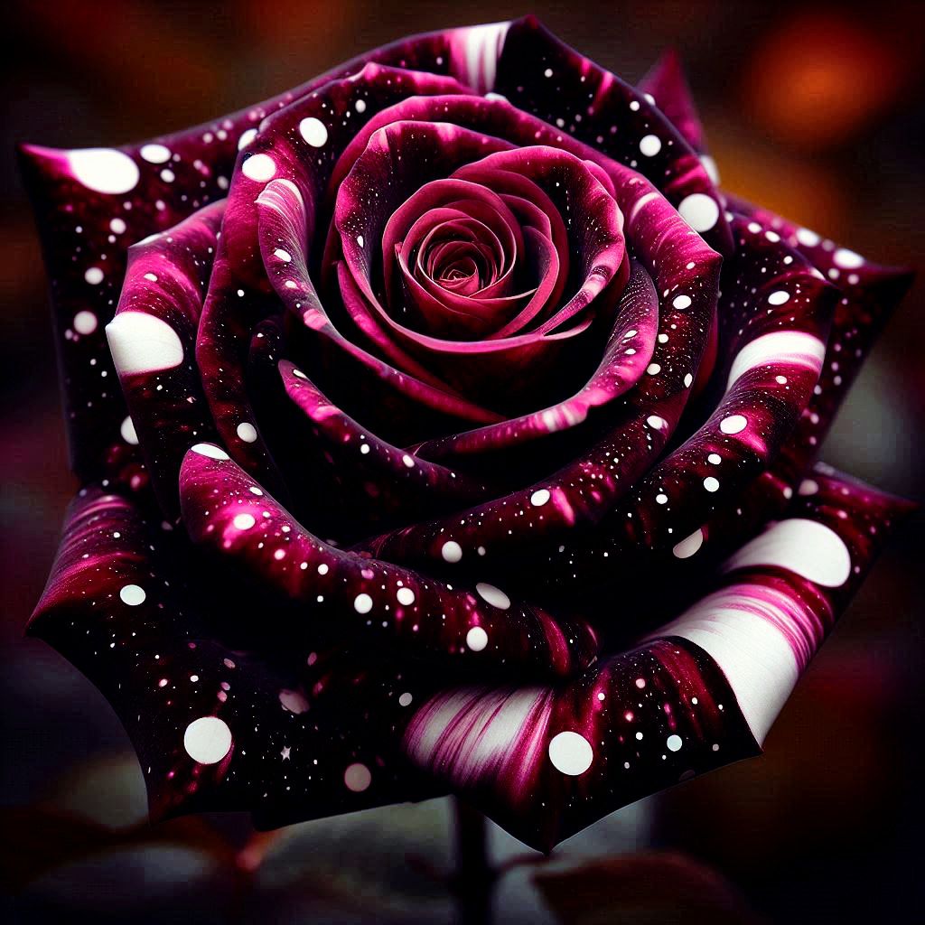 Exquisite Rare Polka Dot Rose ✨🌹