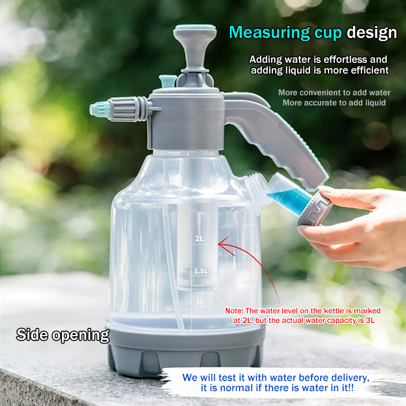 2024 Hot Sell🔥🔥Transparent Pressure Gardening Watering Can 🚿🌱With Transparent Extension Pole And Measuring Cup