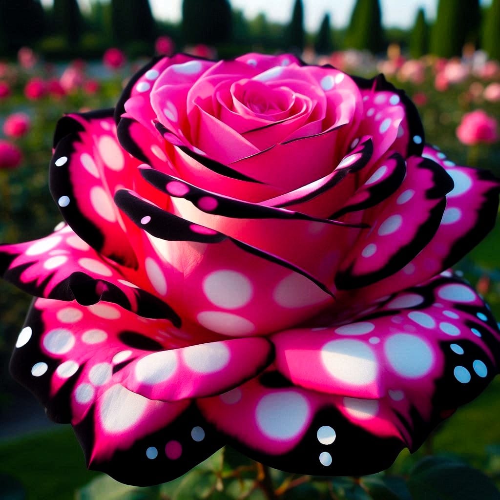 Exquisite Rare Polka Dot Rose ✨🌹