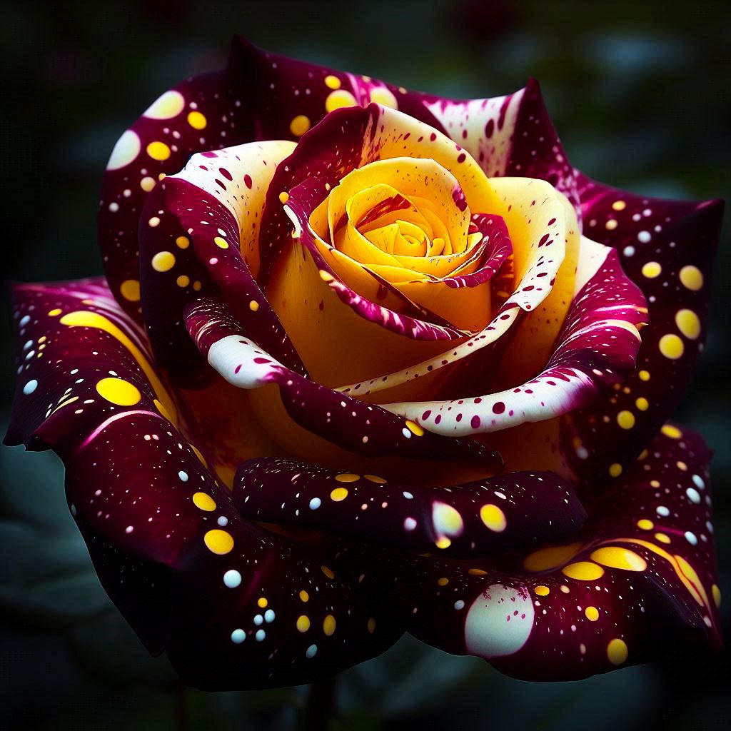 Exquisite Rare Polka Dot Rose ✨🌹