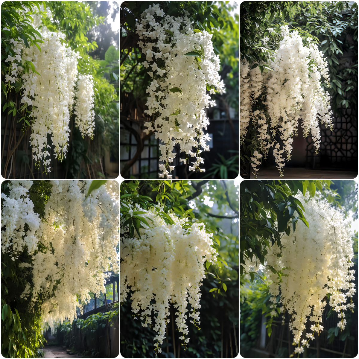 🌸Stunning Weeping Jasmine🌿 ‘White Jade Butterfly’🦋 – Elegant Fairy-like Blooms! ✨