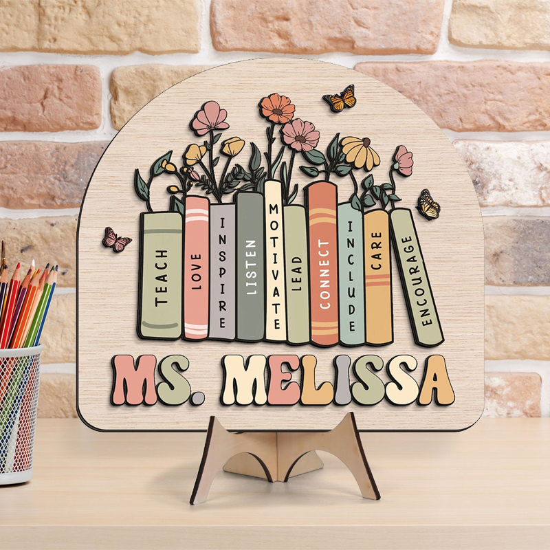 Personalized 3D Teacher Desk Name Plate