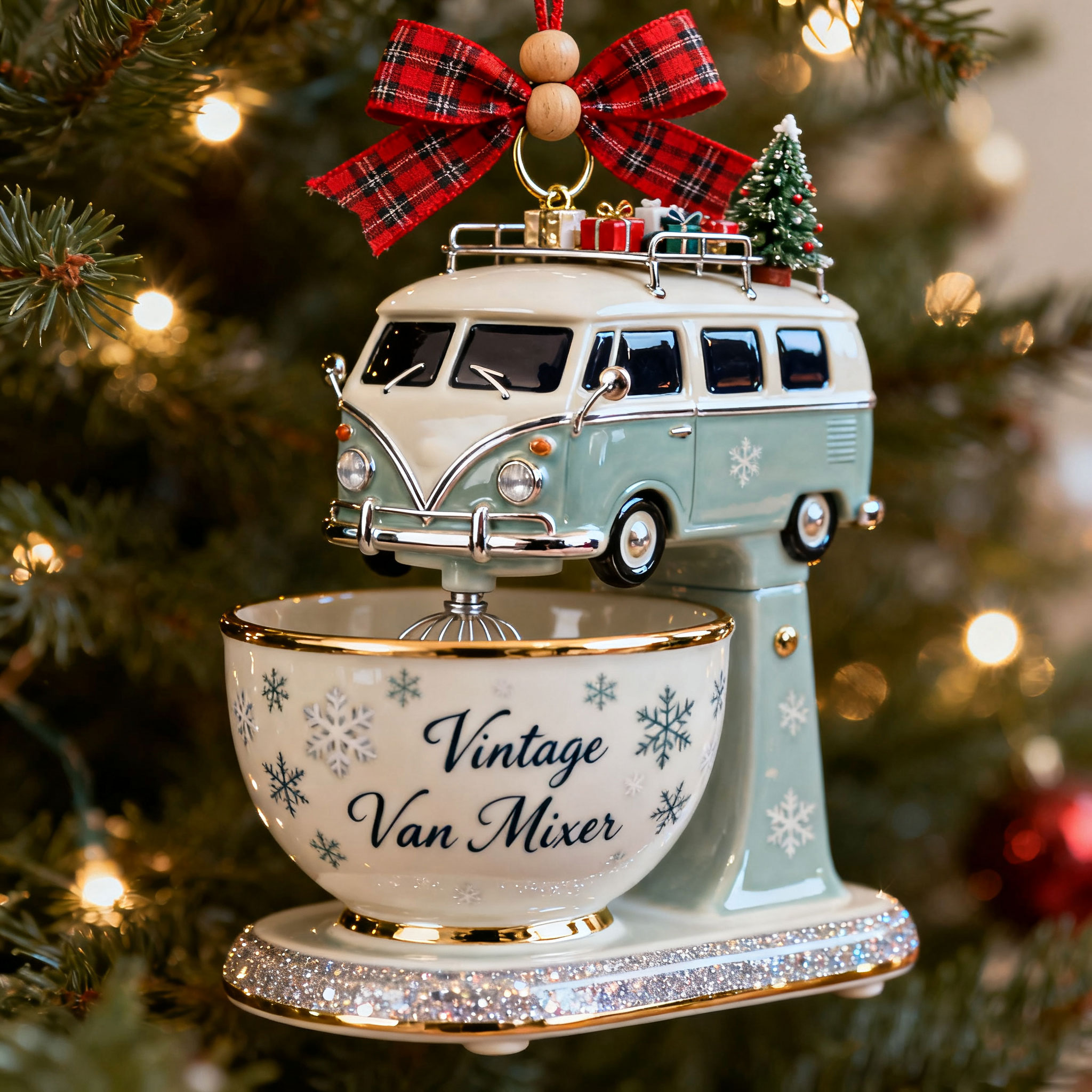 Personalized Vintage Vehicle Mixer Ornament
