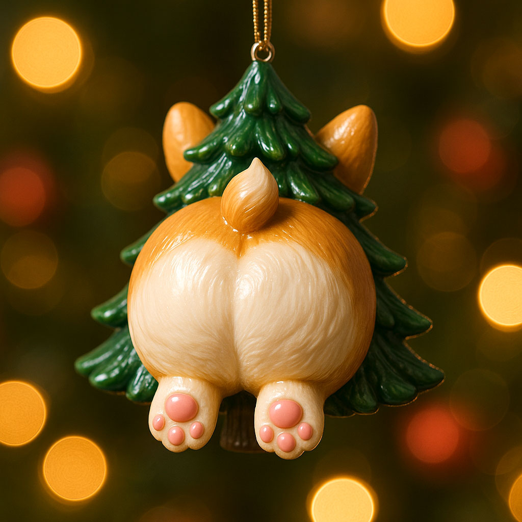 Peek-a-Booty Christmas Ornament