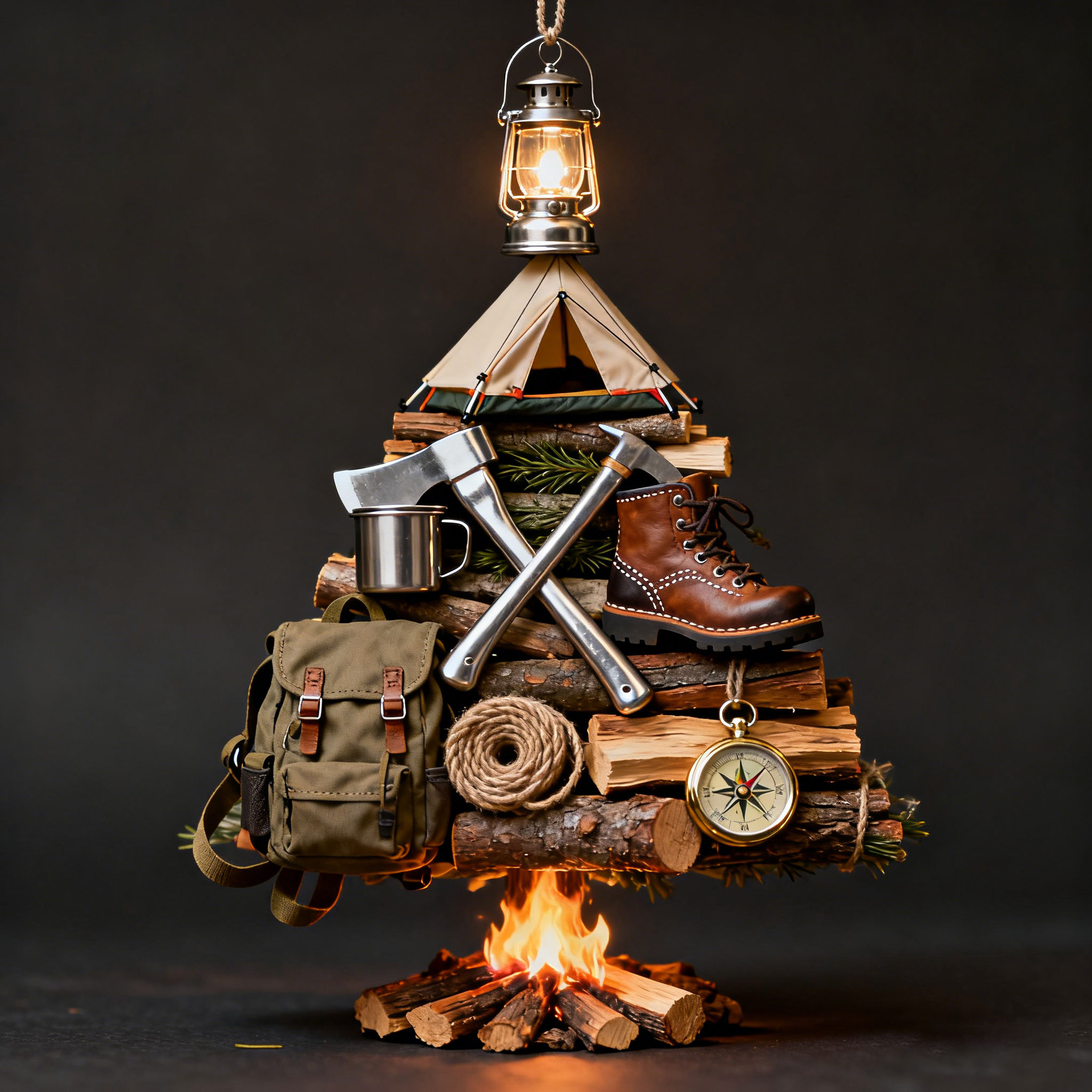 Camping Gear Christmas Tree Ornament