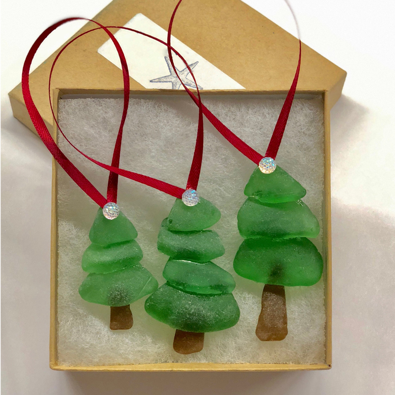Sea Glass Christmas Tree Ornament
