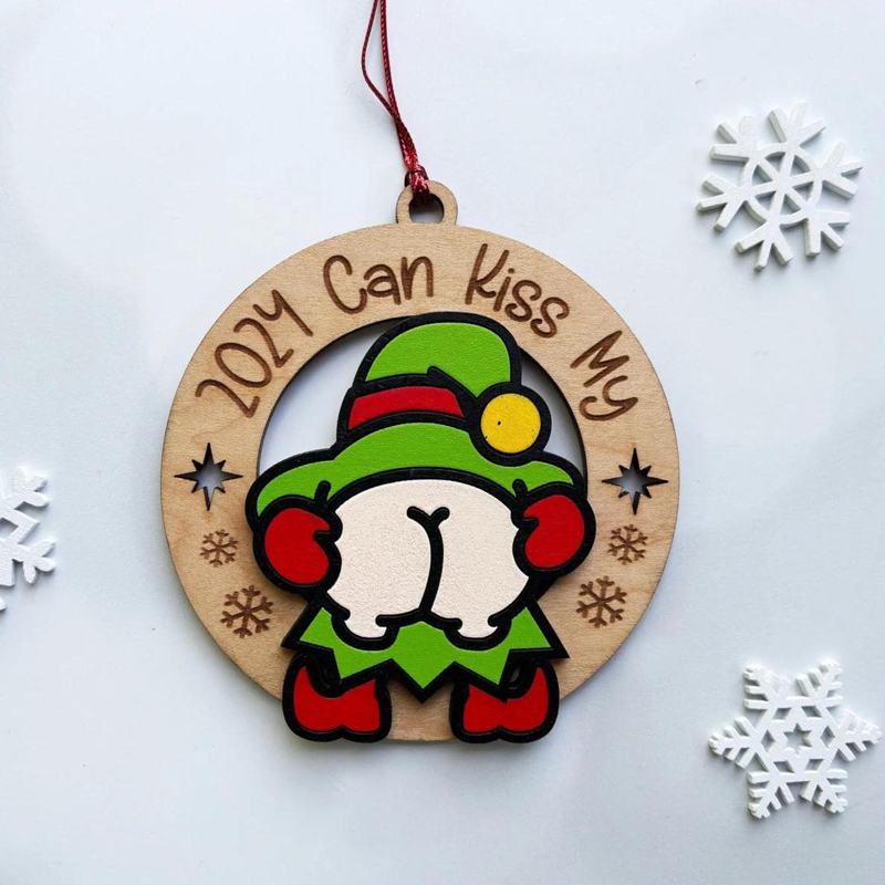  Handmade Funny Wooden Christmas Ornaments