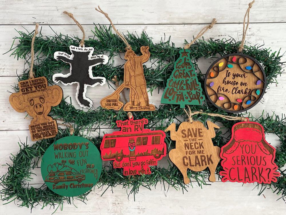 Engraved Christmas Vacation Ornaments