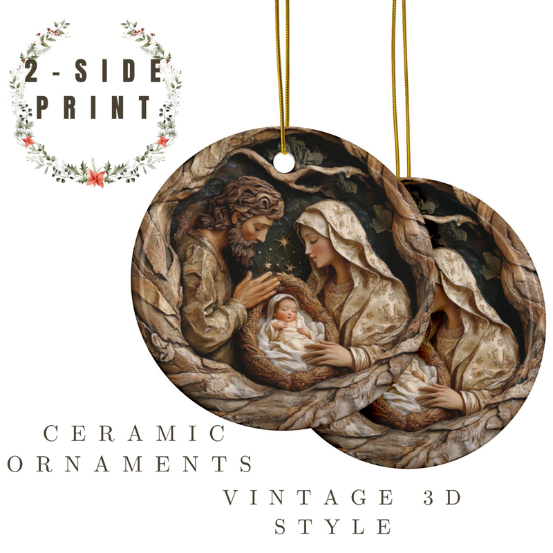  Nativity Scene Ceramic Ornaments