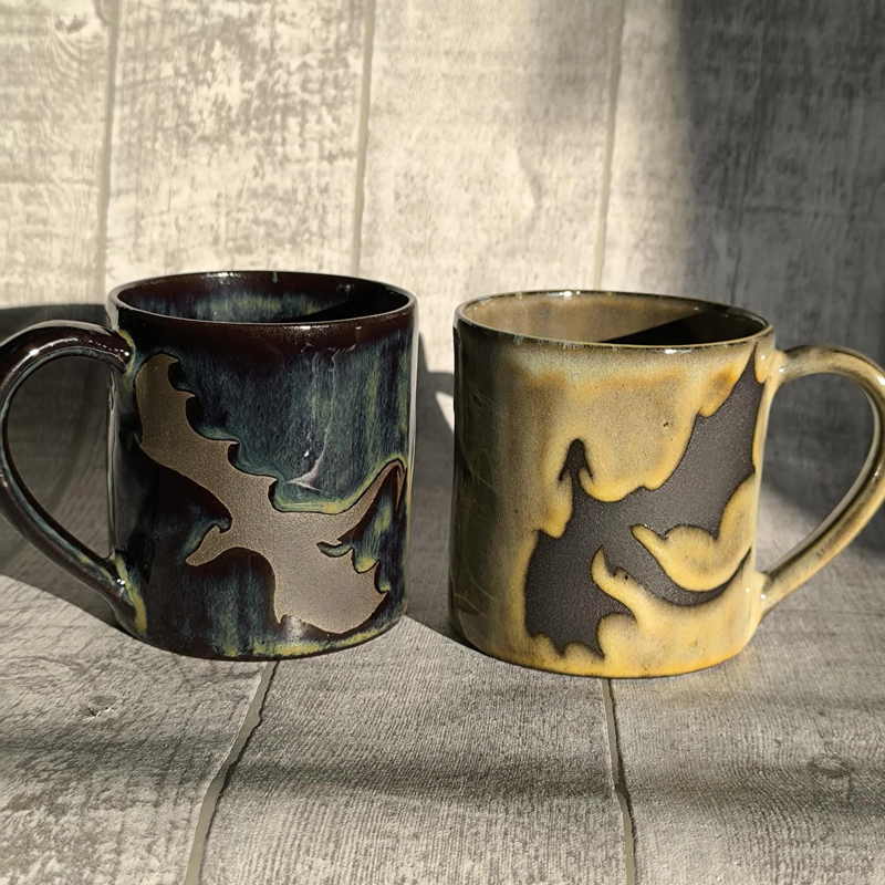 Three Dragons Handmade Mug