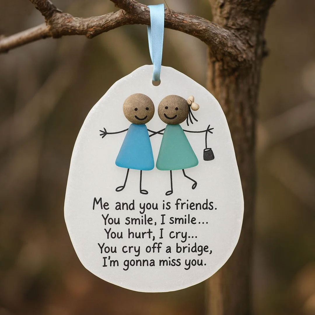 Funny Friends Sea Glass Ornament