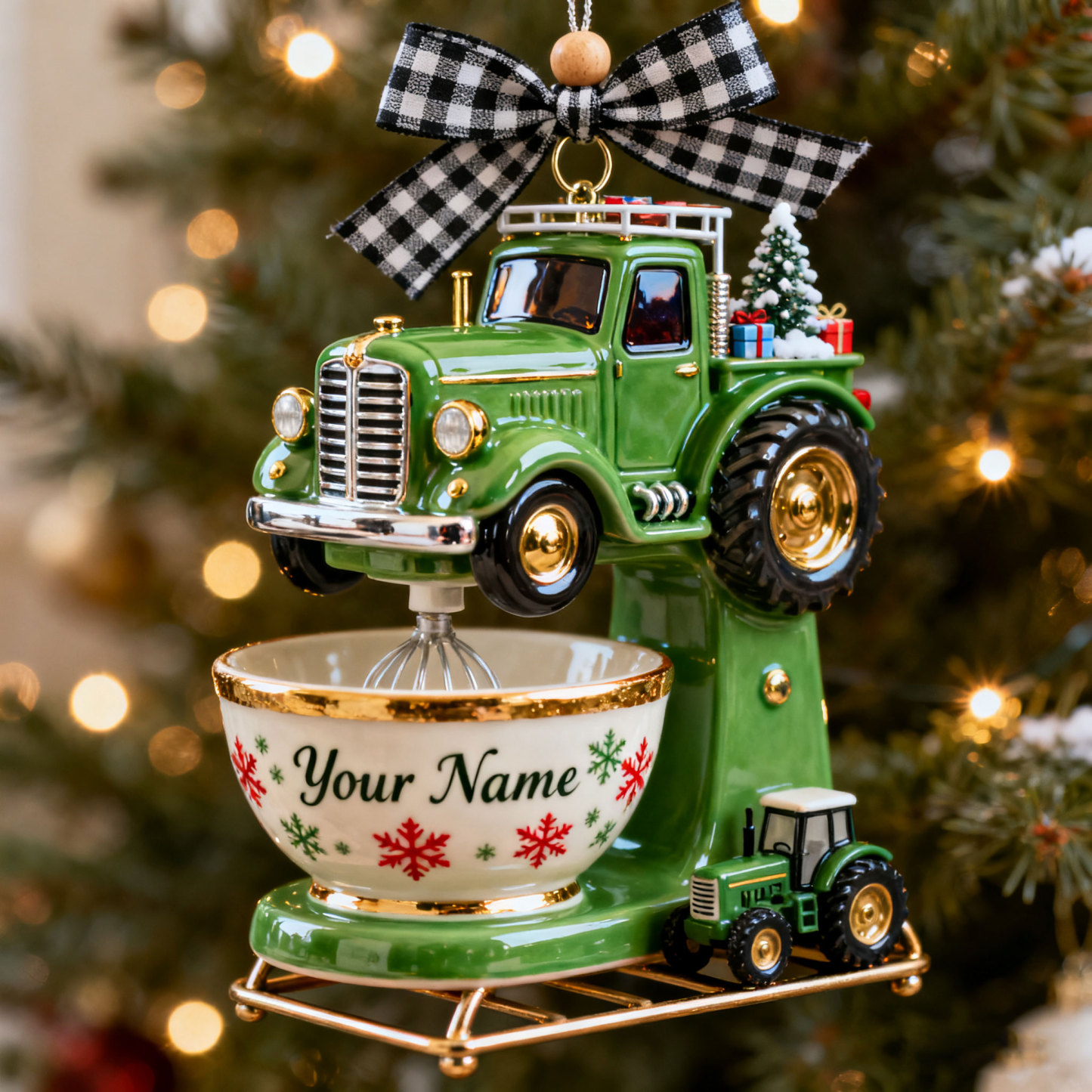 Personalized Vintage Vehicle Mixer Ornament