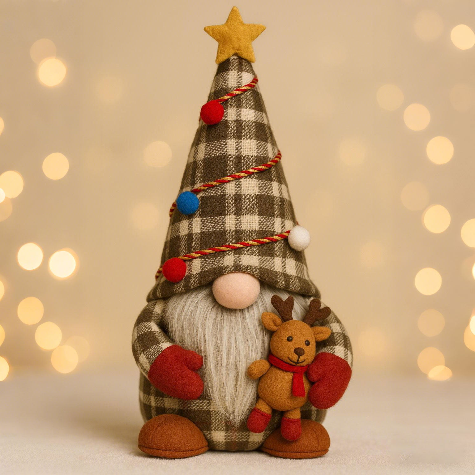 Christmas Gnome with Reindeer