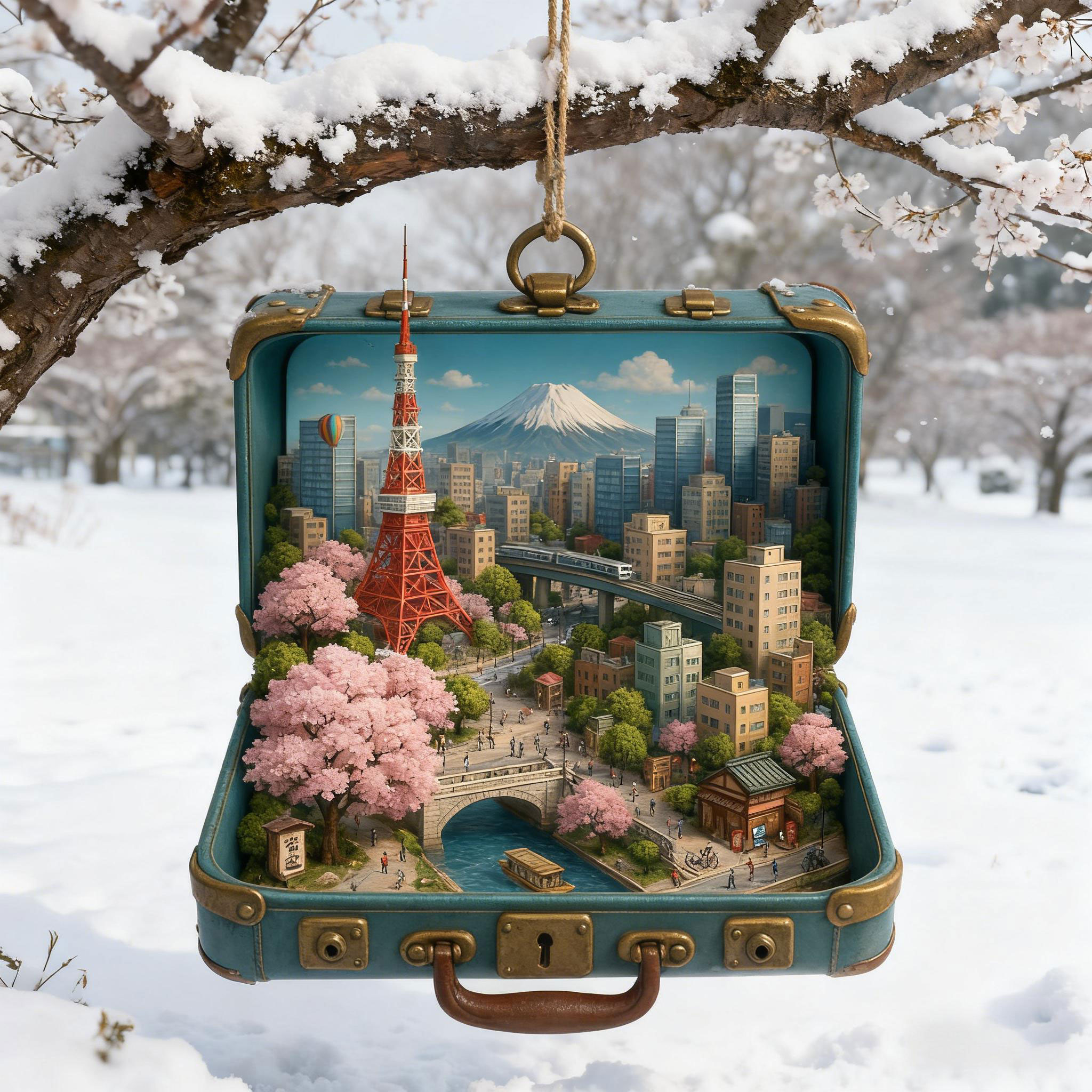Tokyo in a Suitcase Ornament