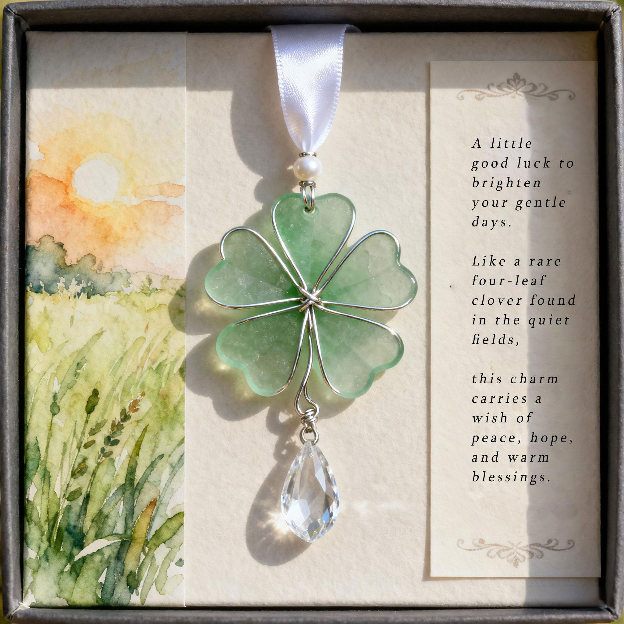Four-Leaf Clover Blessing Charm