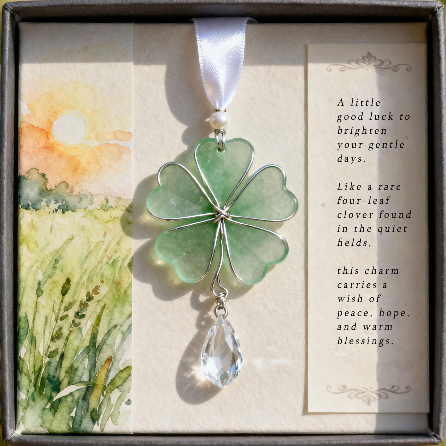 Four-Leaf Clover Blessing Charm