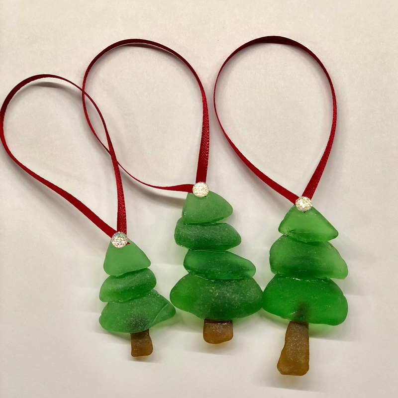 Sea Glass Christmas Tree Ornament