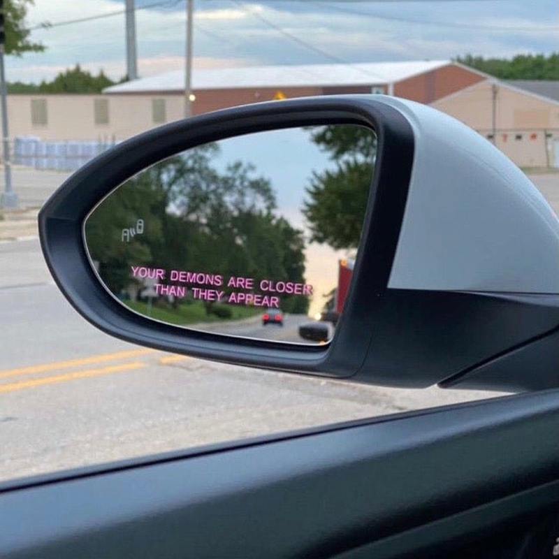 Your Demons Are Closer Than They Appear Mirror Decal