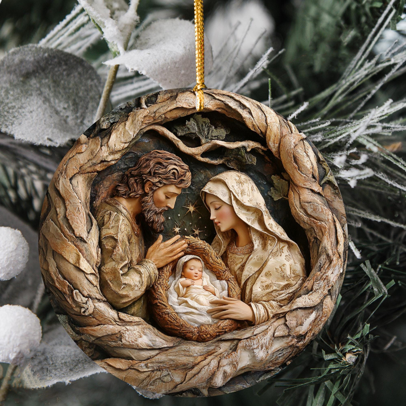  Nativity Scene Ceramic Ornaments