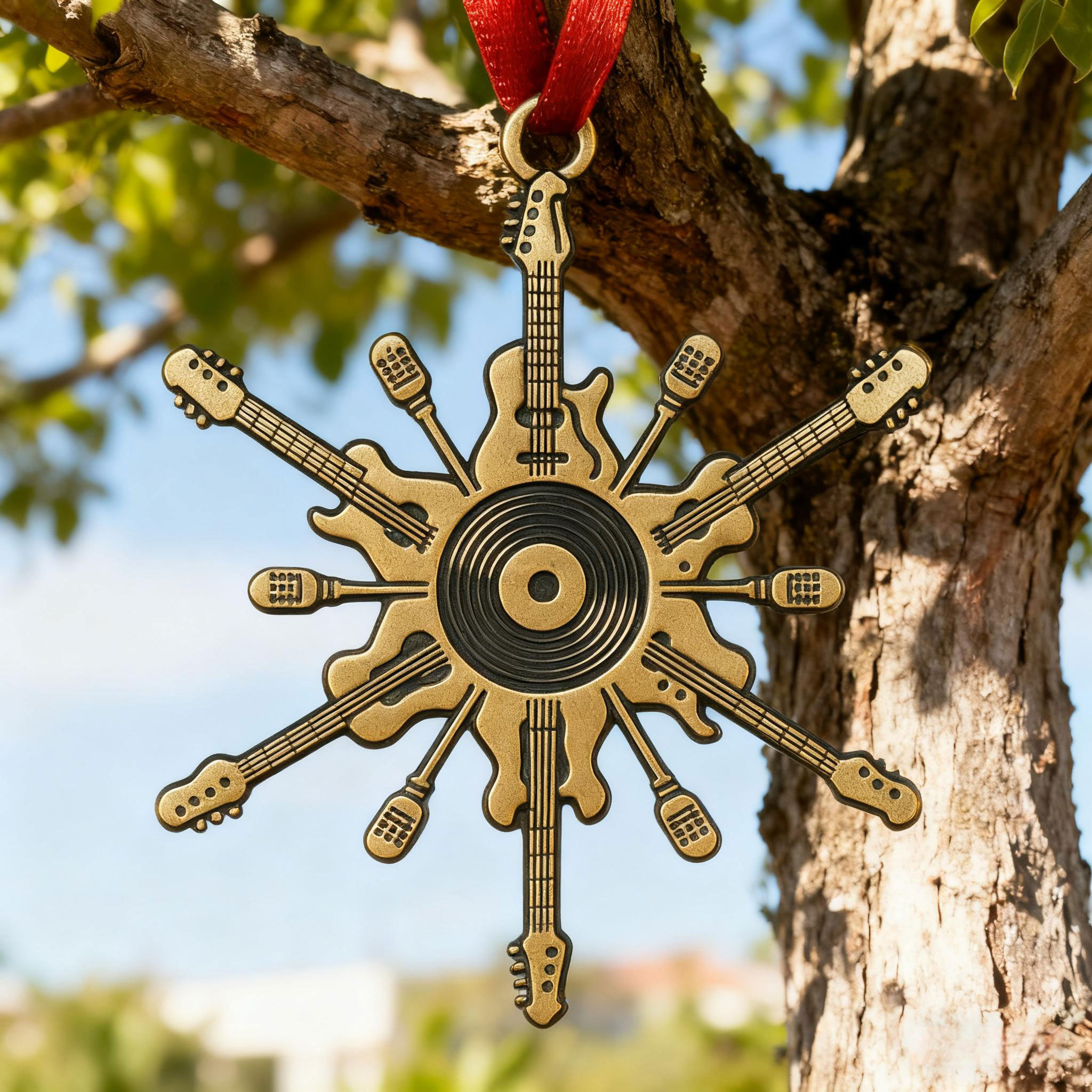 Rock & Roll Snowflake Ornament