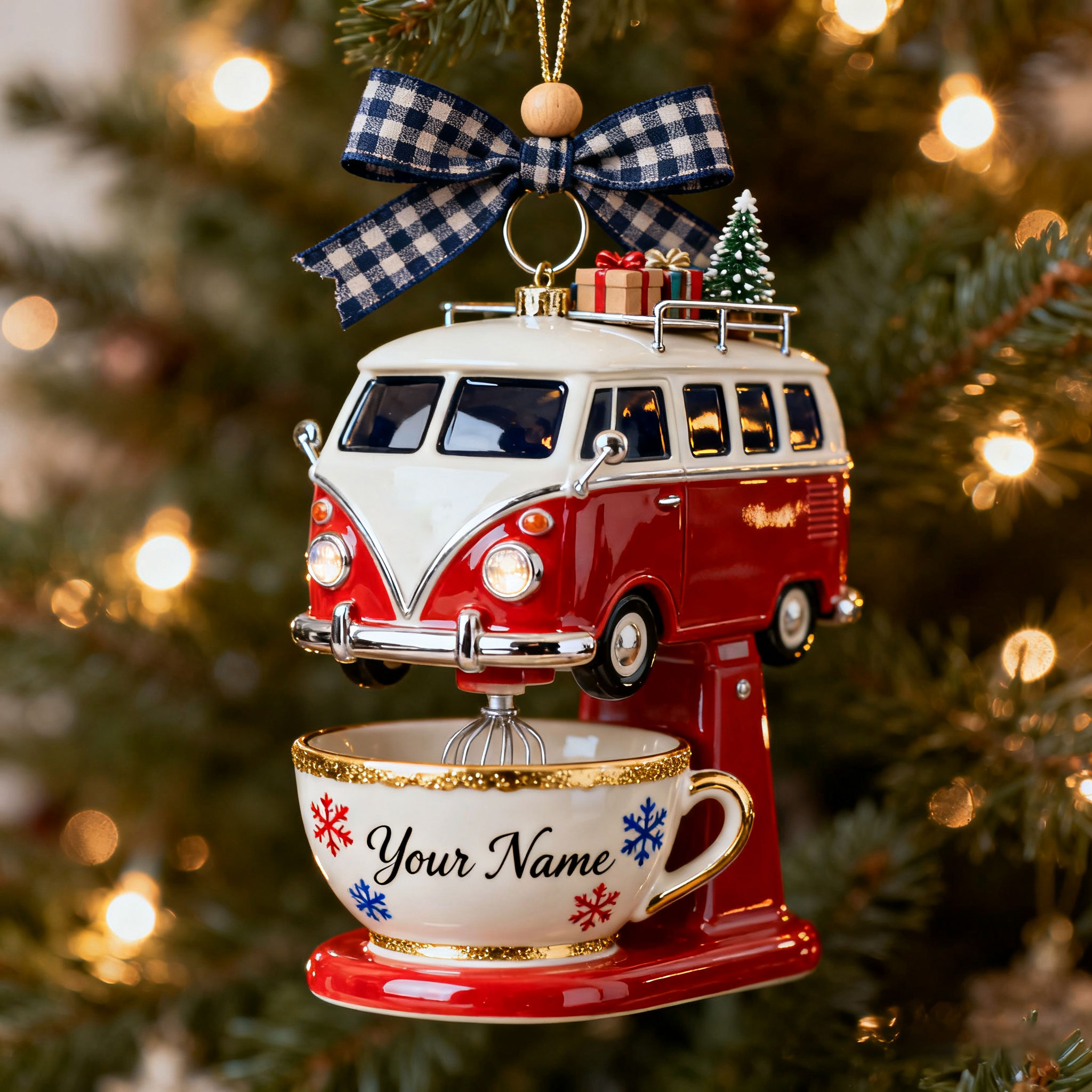 Personalized Vintage Vehicle Mixer Ornament