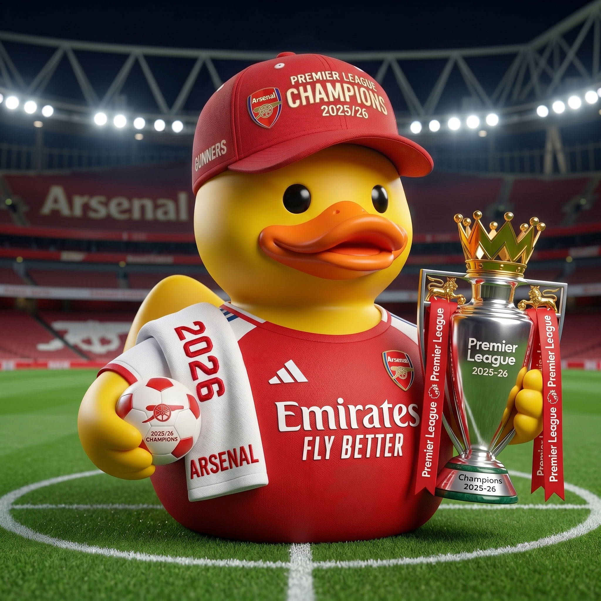 Arsenal F.C. 2025-26 Premier League Champions Collectible Duck