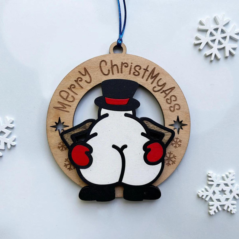  Handmade Funny Wooden Christmas Ornaments