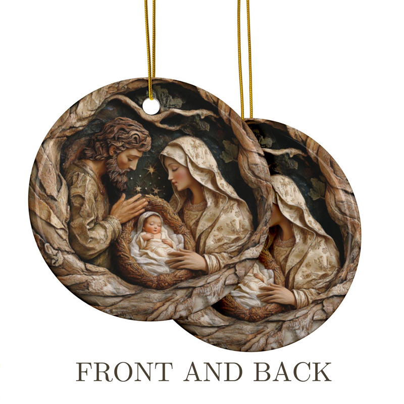  Nativity Scene Ceramic Ornaments