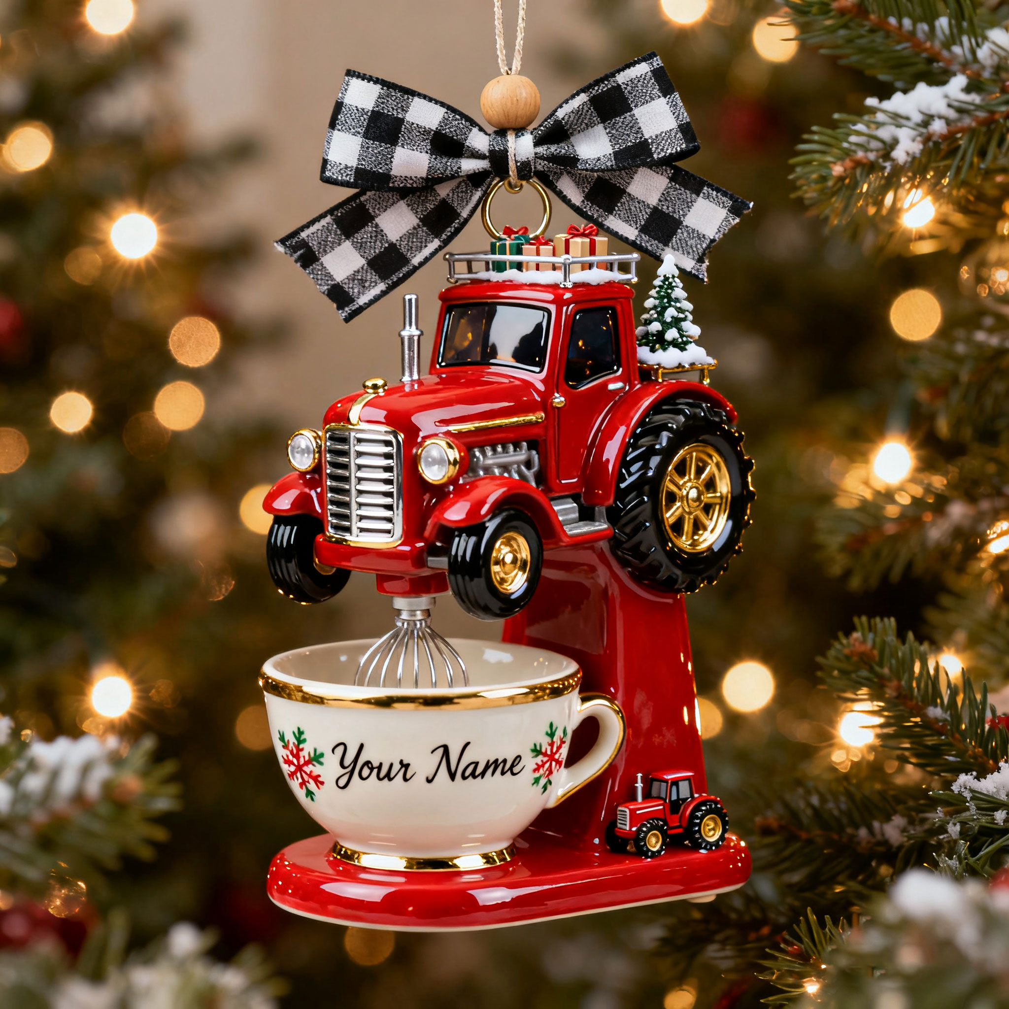 Personalized Vintage Vehicle Mixer Ornament