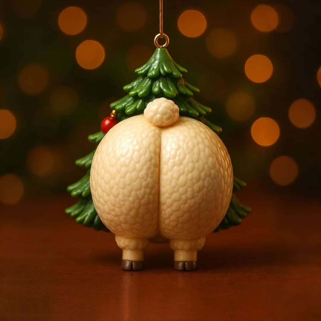 Peek-a-Booty Christmas Ornament